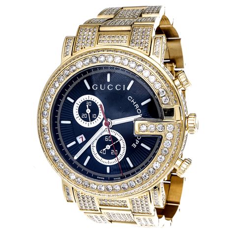 gucci gold necklace men's|gucci diamond watches for men.